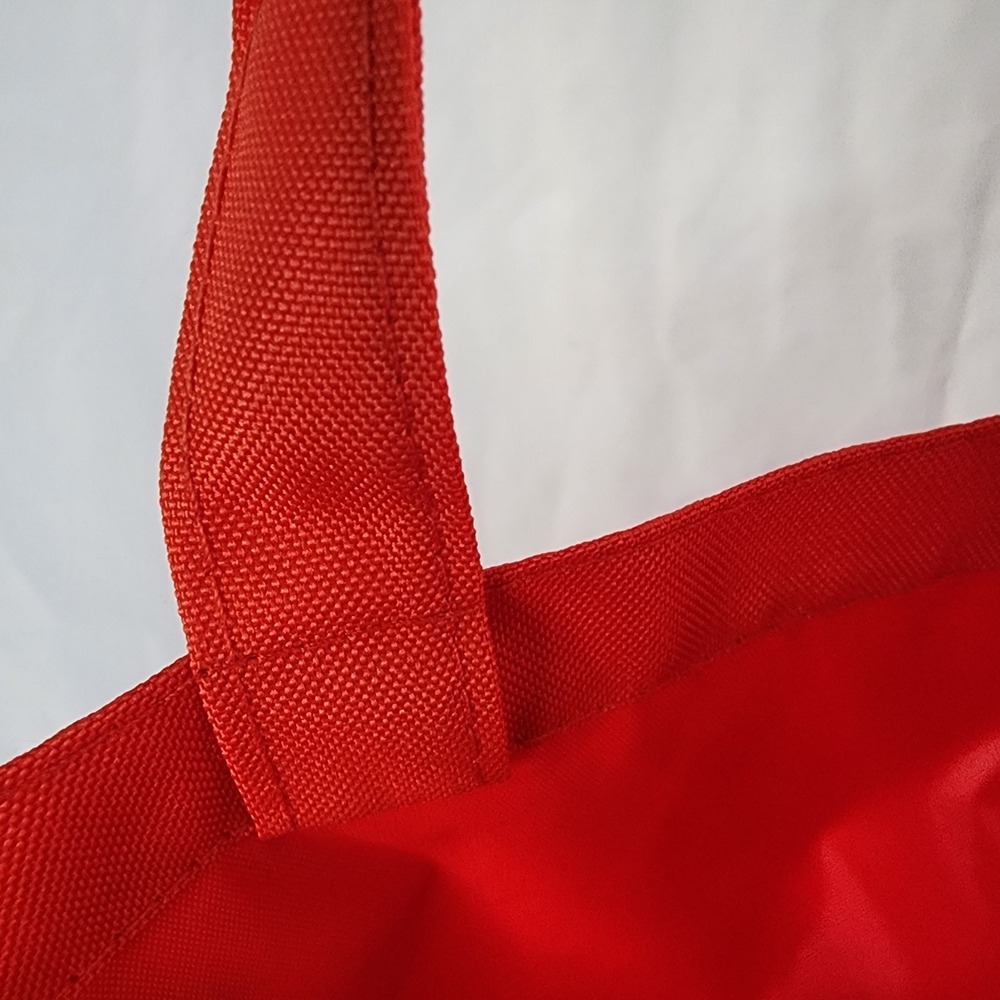 Johnson & Johnson Logo Red Tote Bag Weekend Grocery Shopping Beach 17.5" x 15.5" - Picture 8 of 8
